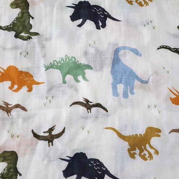 Aenne Baby dinosaur swaddle stroller blanket nursing cover  cotton / bamboo - Picture 2 of 5